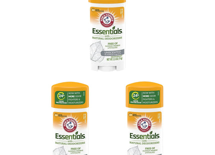 Arm & Hammer Essentials Antiperspirant Deodorant Solid Unscented 2.5oz (3 Pack) - Personal Care > Bath Body