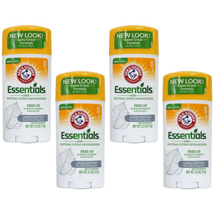 Arm & Hammer Essentials Antiperspirant Deodorant Solid Unscented 2.5oz (4 Pack) - Personal Care > Bath Body