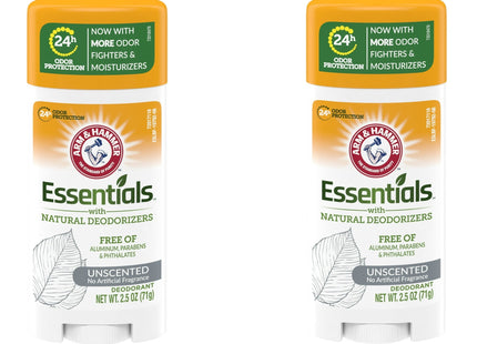 Arm & Hammer Essentials Antiperspirant Deodorant Solid Unscented 2.5oz (2 Pack) - Personal Care > Bath Body