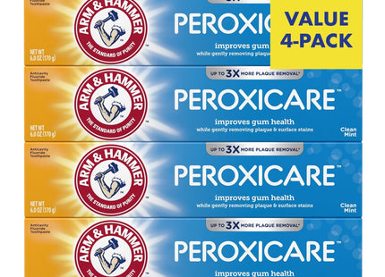 Arm & Hammer Peroxicare Tartar Control Toothpaste Clean Fresh Mint 6oz (4 Pack) - Personal Care > Oral