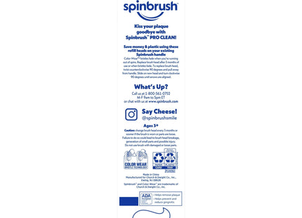 Arm & Hammer Spinbrush Toothbrush Replacement Head Pro-Clean 2ct (24 Pack) - Personal Care > Oral
