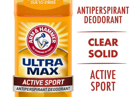 ARM & HAMMER ULTRA MAX Deodorant Active Sport Solid Stick 2.6 oz (2 Pack) - Personal Care > Bath Body Anti-Perspirant