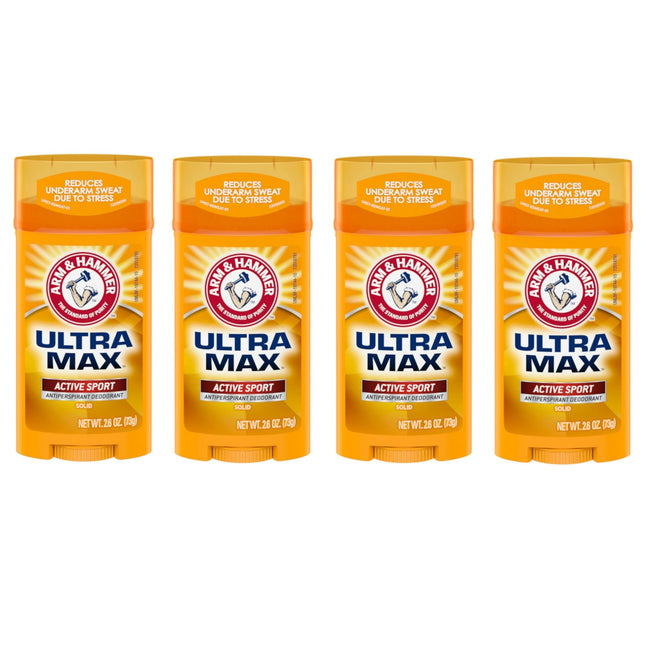 ARM & HAMMER ULTRA MAX Deodorant Active Sport Solid Stick 2.6 oz (4 Pack) - Personal Care > Bath Body Anti-Perspirant