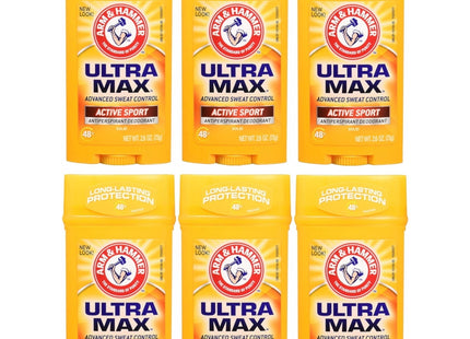 ARM & HAMMER ULTRA MAX Deodorant Active Sport Solid Stick 2.6 oz (6 Pack) - Personal Care > Bath Body Anti-Perspirant