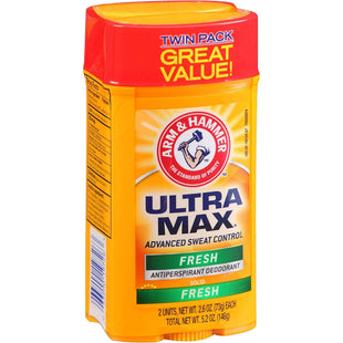 ARM & HAMMER ULTRA MAX Deodorant Fresh Solid Wide Stick 2.6oz (2 Pack) - Personal Care > Bath Body Anti-Perspirant