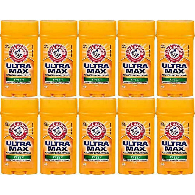 ARM & HAMMER ULTRA MAX Solid Antiperspirant Deodorant Fresh Scent 1oz (10 Pack) - Personal Care > Bath Body