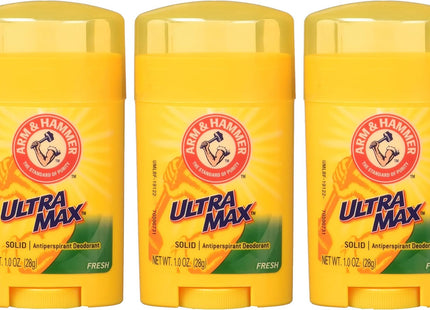 ARM & HAMMER ULTRA MAX Solid Antiperspirant Deodorant Fresh Scent 1oz (3 Pack) - Personal Care > Bath Body