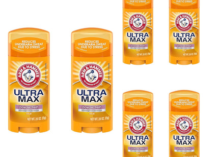 Arm & Hammer Ultra-Max Solid AntiPerspirant Deodorant Powder Fresh 2.6oz (6 Pack) - Personal Care > Bath Body