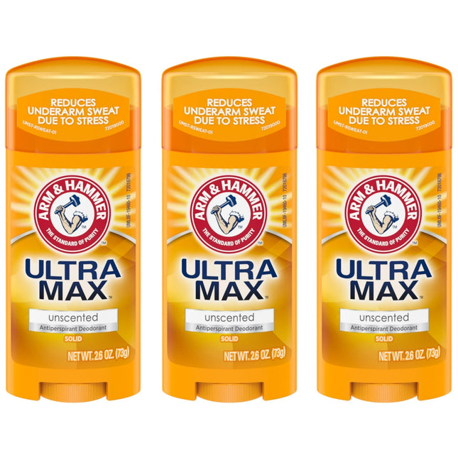 Arm & Hammer Ultramax Deodorant Invisible Solid Unscented 2.6oz (3 Pack) - Personal Care > Bath Body Anti-Perspirant