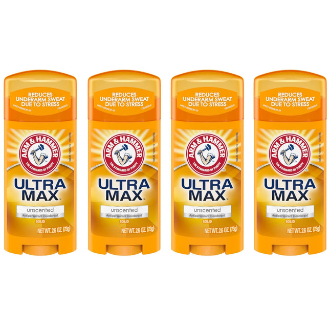 Arm & Hammer Ultramax Deodorant Invisible Solid Unscented 2.6oz (4 Pack) - Personal Care > Bath Body Anti-Perspirant