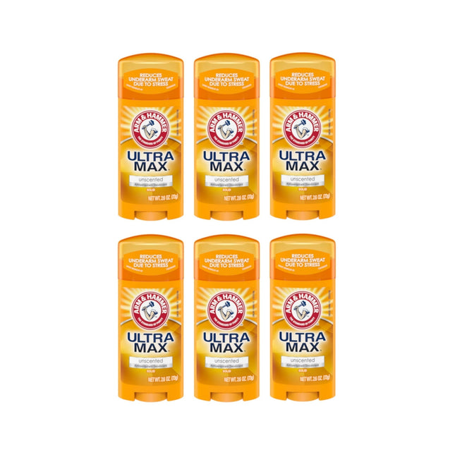 Arm & Hammer Ultramax Deodorant Invisible Solid Unscented 2.6oz (6 Pack) - Personal Care > Bath Body Anti-Perspirant