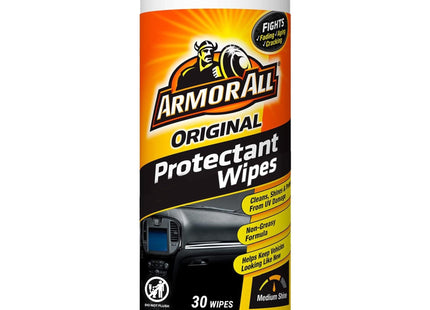 Armor Original Plastic-Rubber Protectant Car Interior Cleaner Wipes 30ct (3 Pack) - Automotive Tools & Supplies > Care