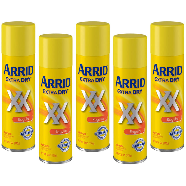 Arrid XX Extra Dry Aerosol Antiperspirant Deodorant Regular Unisex 6oz (5 Pack) - Personal Care > Bath & Body