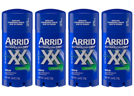 Arrid XX Extra Dry Sld Antiperspirant Deodorant Unscented 2.6oz (4 Pack) - Personal Care > Bath & Body Anti-Perspirant