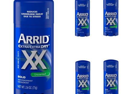 Arrid XX Extra Dry Sld Antiperspirant Deodorant Unscented 2.6oz (5 Pack) - Personal Care > Bath & Body Anti-Perspirant