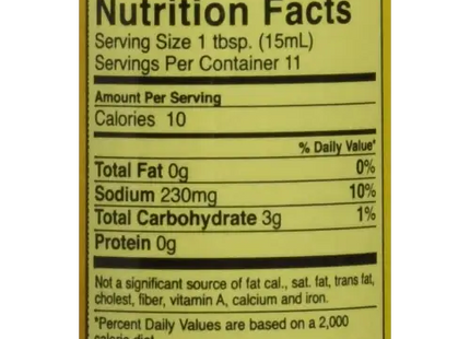 a label for a nutritional supplement