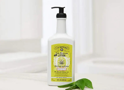 a bottle of lemon and basil hand soap