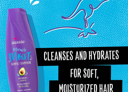 Aussie Miracle Moist Avocado & Jojoba Oil Shampoo Paraben Free 12.1oz (3 Pack) - Personal Care > Hair Styling