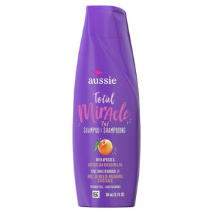 Aussie Total Miracle Collection 7N1 Shampoo Apricot & Macadamia 12.1oz (3 Pack) - Personal Care > Hair Styling