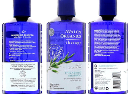 Avalon Organics Therapy Biotin B-Complex Thickening Shampoo 14 Floz (3 Pack) - Personal Care > Hair & Styling