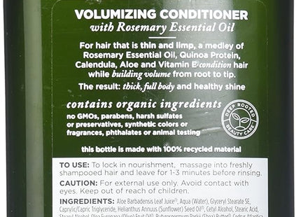 Avalon Organics Volumizing Rosemary Conditioner Unisex 11oz (2 Pack) - Personal Care > Hair & Styling Shampoo