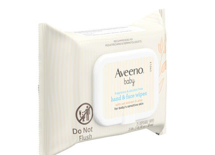 Aveeno Baby Hand & Face Cleansing Wipes Oat Extract Fragrance Free 25ct (24 Pack) - Toddler > Diapering