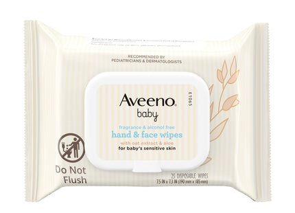 Aveeno Baby Hand & Face Cleansing Wipes Oat Extract Fragrance Free 25ct (12 Pack) - Toddler > Diapering