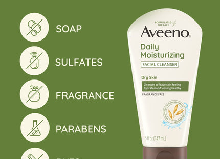 Aveeno Daily Moisturizing Facial Cleanser Lotion with Soothing Oat 5oz (2 Pack) - Personal Care > Skin Cleansers &