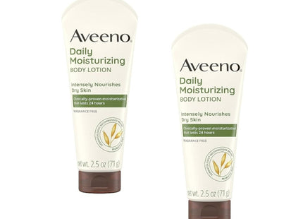 Aveeno Daily Moisturizing Lotion with Oat for Dry Skin Unisex 2.5oz (2 Pack) - Personal Care > & Moisturizer