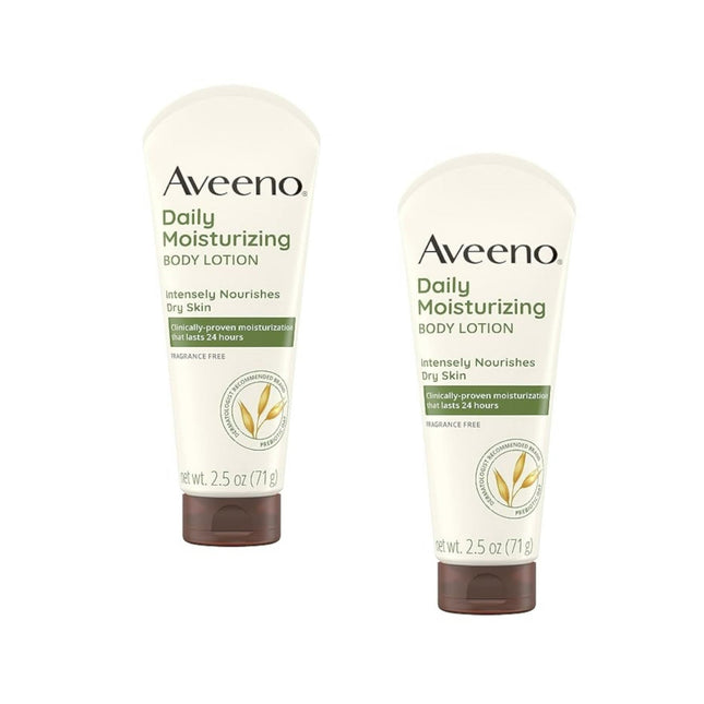 Aveeno Daily Moisturizing Lotion with Oat for Dry Skin Unisex 2.5oz (2 Pack) - Personal Care > & Moisturizer