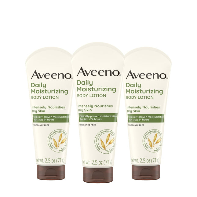 Aveeno Daily Moisturizing Lotion with Oat for Dry Skin Unisex 2.5oz (3 Pack) - Personal Care > & Moisturizer