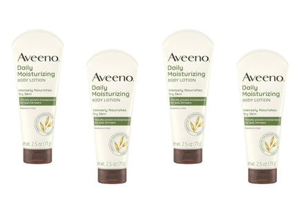 Aveeno Daily Moisturizing Lotion with Oat for Dry Skin Unisex 2.5oz (4 Pack) - Personal Care > & Moisturizer