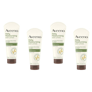 Aveeno Daily Moisturizing Lotion with Oat for Dry Skin Unisex 2.5oz (4 Pack) - Personal Care > & Moisturizer