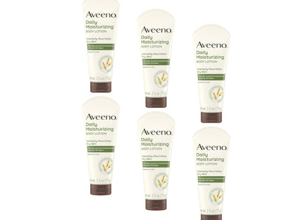 Aveeno Daily Moisturizing Lotion with Oat for Dry Skin Unisex 2.5oz (6 Pack) - Personal Care > & Moisturizer