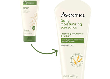 Aveeno Daily Moisturizing Lotion with Oat for Dry Skin Unscented 8oz (12 Pack) - Personal Care > & Moisturizer