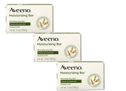 Aveeno Gentle Moisturizing Facial Cleansing Dry Skin Bar Unscented 3.5oz (4 Pack) - Personal Care > Bath & Body Soaps