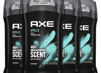 Axe Apollo Long Lasting Men’s Deodorant Stick Sage and Cedarwood 3 oz (4 Pack) - Personal Care > Bath & Body