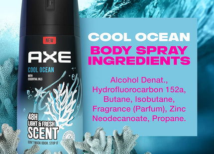 Axe Light & Fresh Deodorant Body Spray Cool Ocean 4oz (2 Pack) - Personal Care > Bath Anti-Perspirant