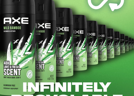 Axe Men’s Deodorant Body Spray Light and Fresh Wild Bamboo 4oz (6 Pack) - Personal Care > Bath & Anti-Perspirant