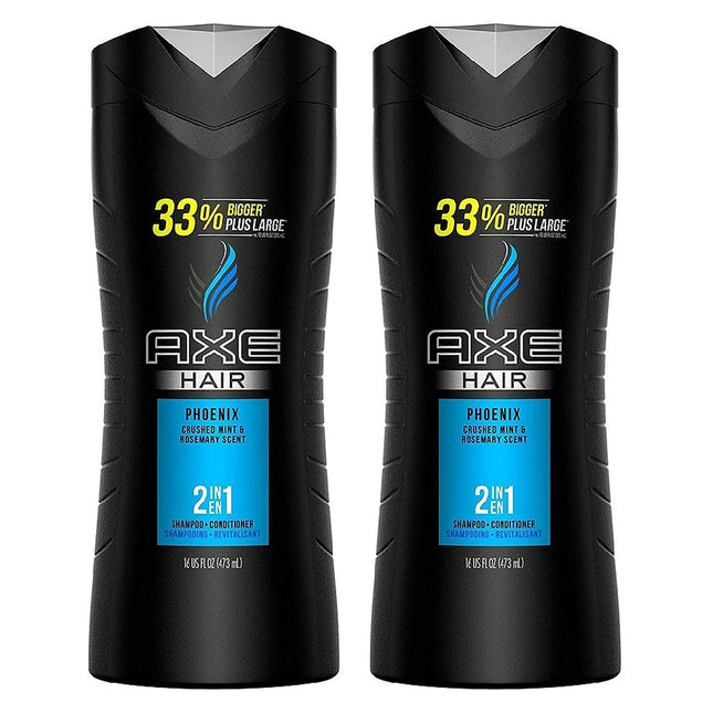 Axe Phoenix 2n1 Shampoo & Conditioner Crushed Mint Rosemary 16oz (2 Pack) - Personal Care > Hair Styling