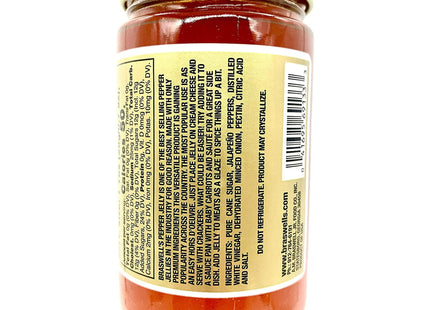 Braswell's Savory Sweet Heat, All Natural, Hot Jalapeno Pepper Jelly, No cholesterol, 10.5 Ounce (Pack Of 4)