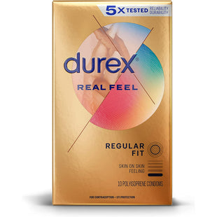 Durex Avanti Bare Real feel Non-Latex, Ultra Thin, Lubricated, Condom, 10 Count (Pack Of 1)