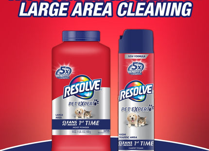 Resolve Pet Stain & Odor Remover Carpet Cleaner Aerosol Spray, 22 Ounce (Pack Of 3)