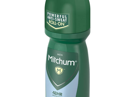 Mitchum Men Powerful Anti-Sweat Antiperspirant Deodorant Roll On, Unscented, 3.4 oz (Pack Of 7)