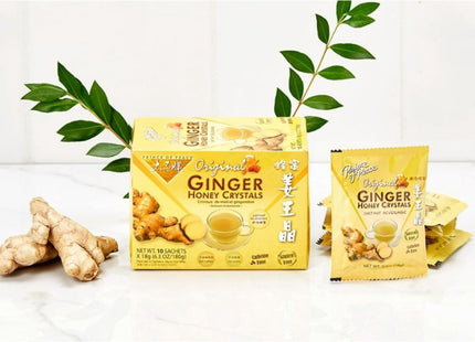 Prince Of Peace Original Ginger Honey Crystal Tea, Caffeine Free, 10 Count (Pack Of 6)