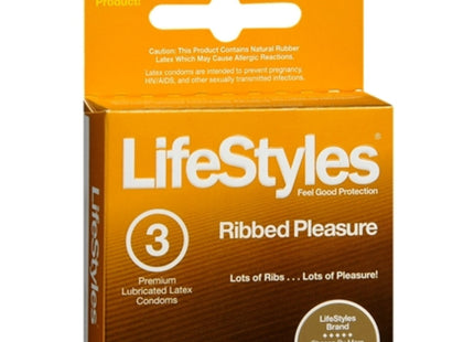 Lifestyles Ultra Ribbed Lubricated Latex, Birth Control, Grab Varieties & Flavors, Condoms 3 Count (Pack Of 12)