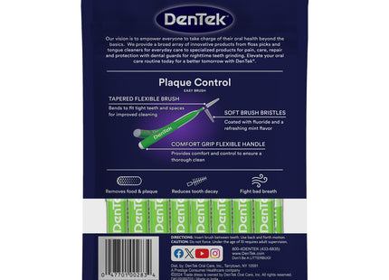 DenTek Easy Brush Oral Cleaners Extra Tight, Fresh Mint Green 16 Count (Pack Of 12)