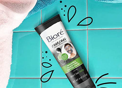 Bioré Charcoal Whipped Purifying Detox Mask, with Natural Charcoal, Deep Pore Cleansing, 4 Ounce (Pack Of 3)