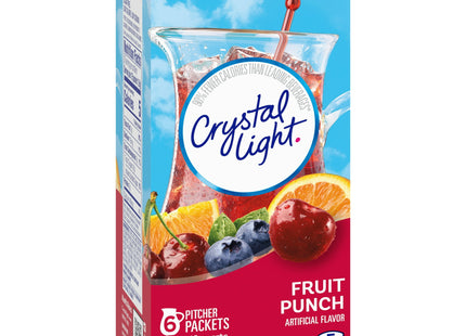 Crystal Light Fruit Punch Powdered Drink Mix, Sugar Free, Pitcher Packets 6 Count (Pack Of 4)