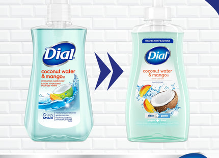 Dial Antimicrobial Liquid Hand Soap, Coconut Water & Mango, Pump Bottle, 7.5 fl Ounce (Pack Of 2)